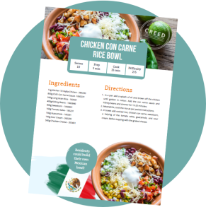 Creed Foodservice - care Recipe Card
