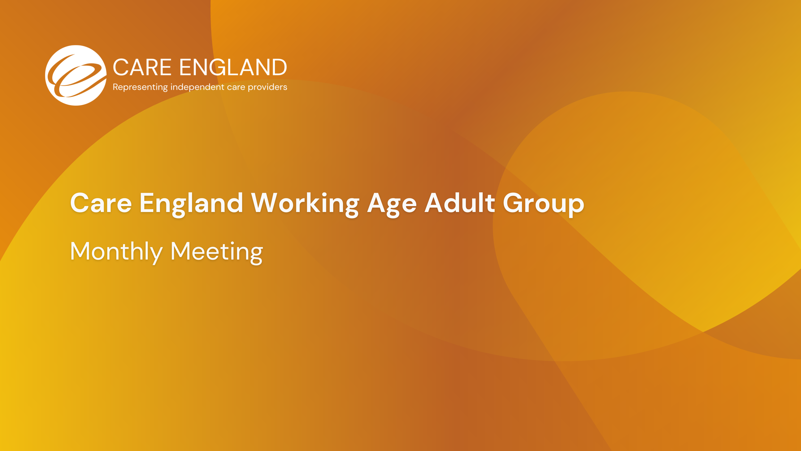 Care England’s Working Age Adult Group: March Meeting
