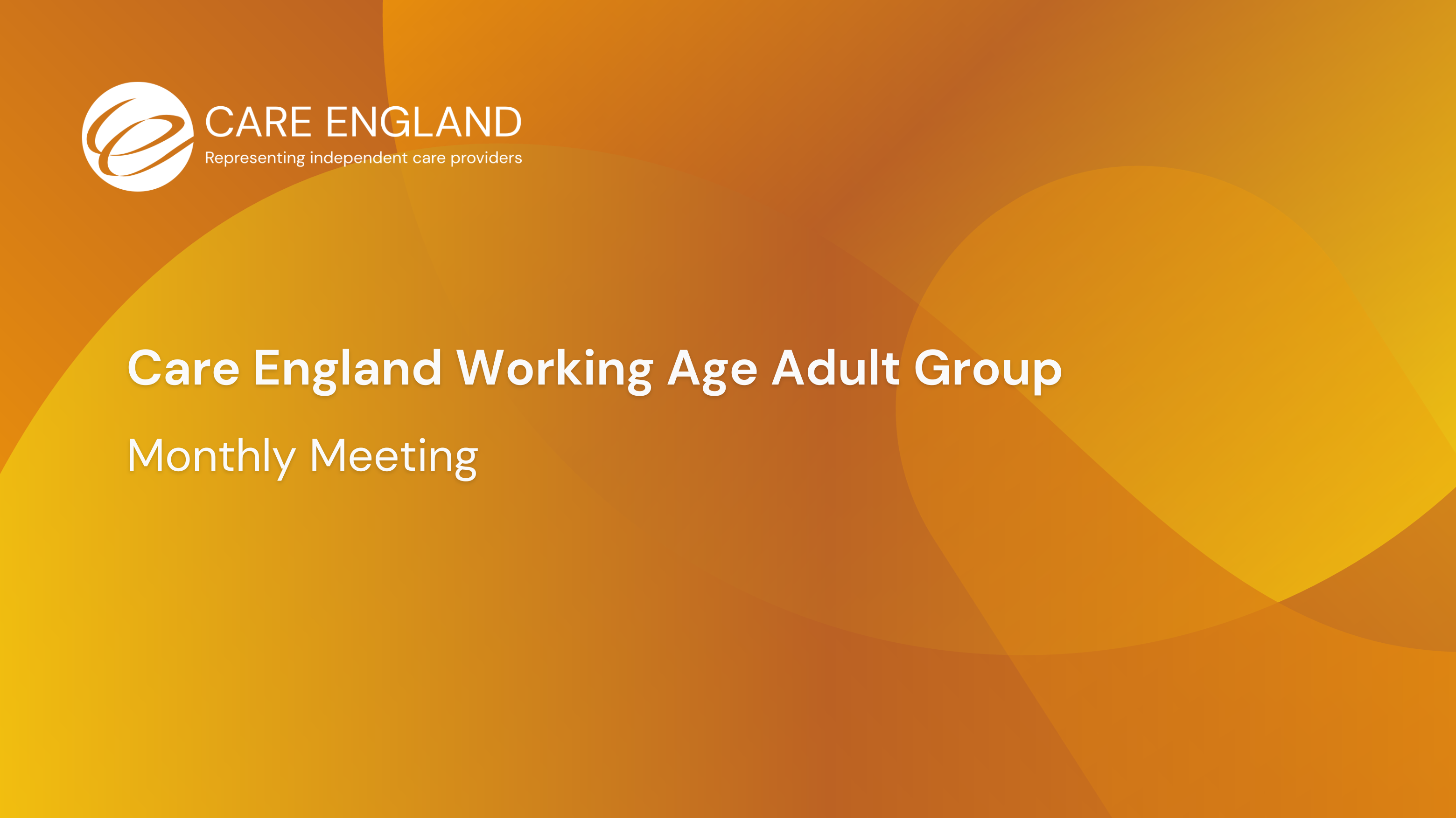 Care England’s Working Age Adult Group: April Meeting