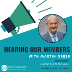 Hearing Our Members: A drop-in session with Professor Martin Green OBE.