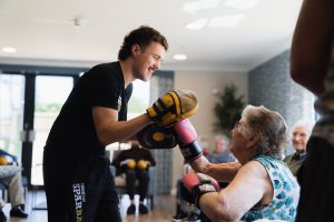Seated boxing with Be Great Fitness