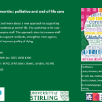 The last months: palliative and end of life care