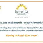 Personal care and dementia – support for family carers.
