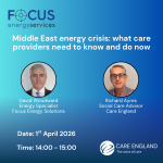 Middle East energy crisis: what care providers need to know and do now