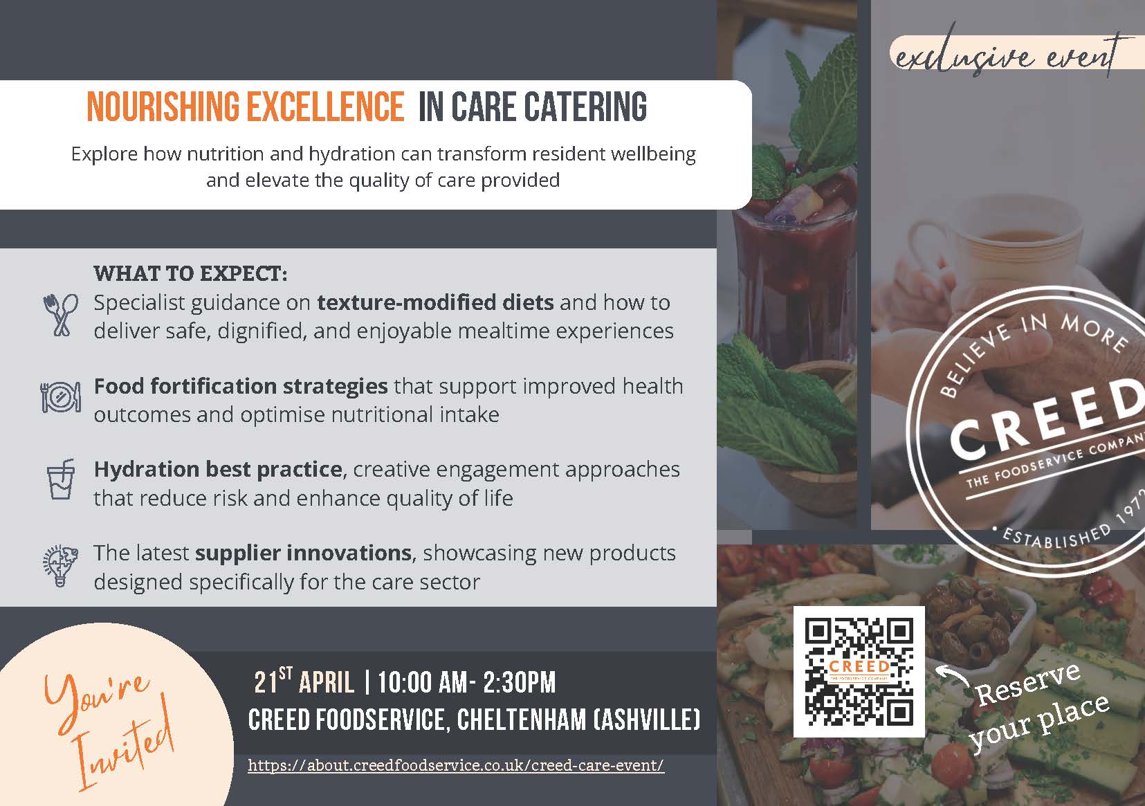 Innovations & insights for nutrition & hydration in care - Cheltenham