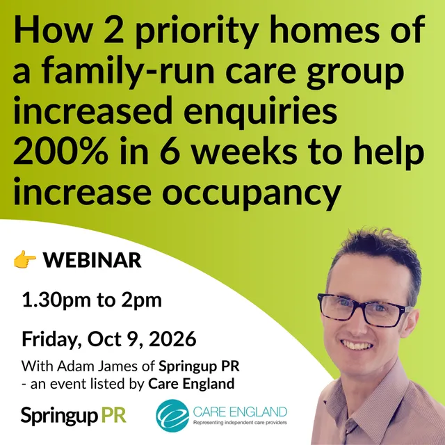 How 2 priority homes of a family-run care group increased enquiries 200% in 6 weeks to help increase occupancy